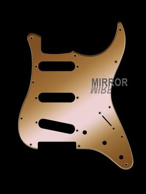 Pickguard E-Gitarre I Standart 11-Loch 2-lagig Mirror Gold / Spiegel Gold SSS