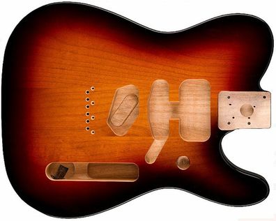 Fender® Korpus/ Body Nashville Telecaster HSS 3-Tone Sunburst