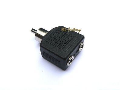 Adapter ML-Factory® 2 x Mini Klinken Buchse 3,5mm auf 1 x Cinch Stecker