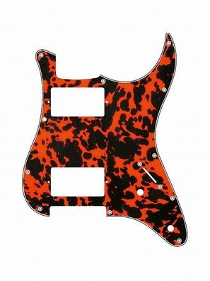 Pickguard E-Gitarre I Standard 11-Loch 3-lagig Wild Cat Orange HH