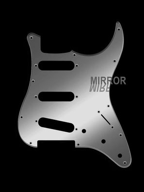 Pickguard E-Gitarre I Standart 11-Loch 2-lagig Mirror Chrome / Spiegel Chrom SSS