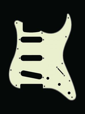 Pickguard Standard 11-Loch 3-lagig mintgrün SSS