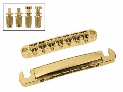 7-Saiter LP Style Bridge/ Brücke + Saitenhalter ML-Factory® gold