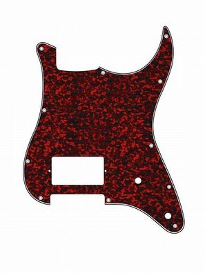 Pickguard E-Gitarre I Standard 11-Loch 3-lagig Tiger Red H