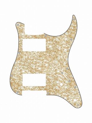 Pickguard E-Gitarre I Standard 11-Loch 3-lagig Creme Pearl HH