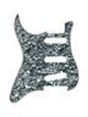 Pickguard Standard 11-Loch 3-lagig black pearl SSS lefthand / linkshand