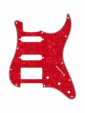 Pickguard E-Gitarre I Standard 11-Loch 3-lagig Red Pearl HSS