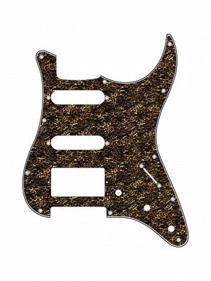 Pickguard E-Gitarre I Standard 11-Loch 3-lagig Tiger Pearl HSS