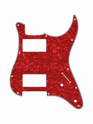 Pickguard E-Gitarre I Standard 11-Loch 3-lagig Red Pearl HH