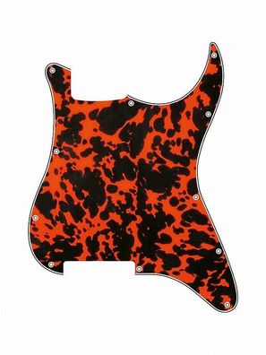 Pickguard E-Gitarre I Standard 11-Loch 3-lagig Wild Cat Orange ohne Fräsungen