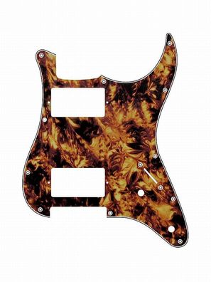 Pickguard E-Gitarre I Standard 11-Loch 3-lagig Marble / Marmor Yellow HH