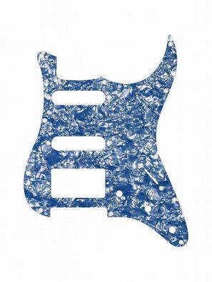 Pickguard E-Gitarre I Standard 11-Loch 2-lagig Ocean Blue Pearl HSS