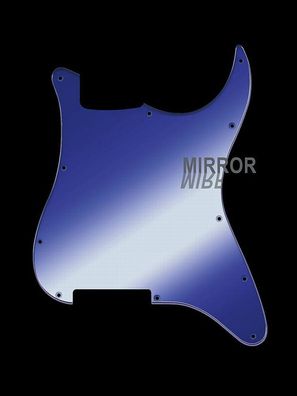 Pickguard E-Gitarre 11-Loch 2-lagig Mirror Blue / Spiegel Blau ohne Fräsungen