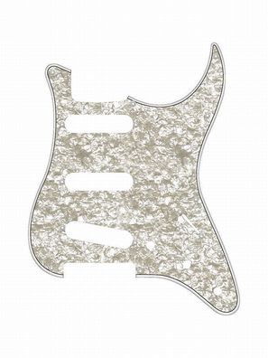 Pickguard E-Gitarre ML-Factory® I Standard 11-Loch 3-lagig White Pearl SSS