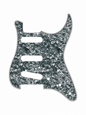 Pickguard E-Gitarre I Standard 11-Loch 3-lagig Black Pearl SSS