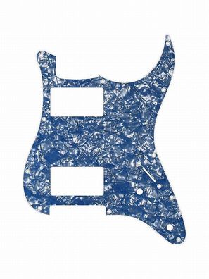 Pickguard E-Gitarre I Standard 11-Loch 2-lagig Ocean Blue Pearl HH