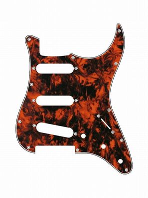 Pickguard E-Gitarre I Standard 11-Loch 3-lagig Marble / Marmor Orange SSS