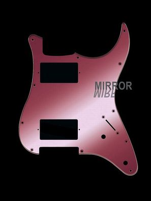 Pickguard E-Gitarre I Standard 11-Loch 2-lagig Mirror Red / Spiegel Rot HH