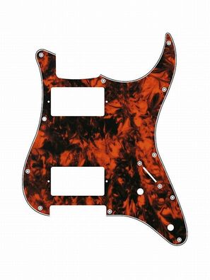 Pickguard E-Gitarre I Standard 11-Loch 3-lagig Marble / Marmor Orange HH