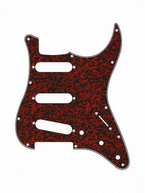 Pickguard E-Gitarre I Standard 11-Loch 3-lagig Tiger Red SSS