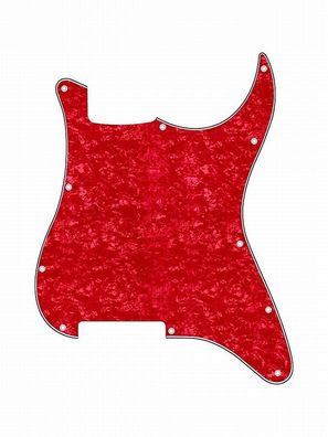 Pickguard E-Gitarre I Standard 11-Loch 3-lagig Red Pearl ohne Fräsungen