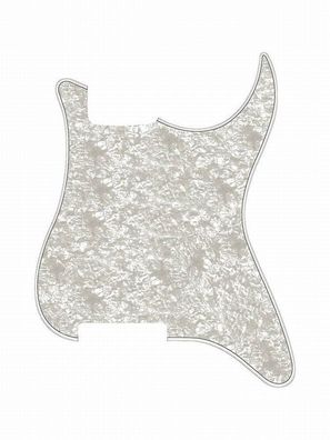 Pickguard E-Gitarre ML-Factory® Standard 11-Loch 3-ply White Pearl ohne Fräsung