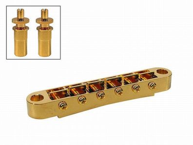 LP-Style Brücke / Tune-o-matic Bridge ML-Factory® BM 003 gold 73,5 mm