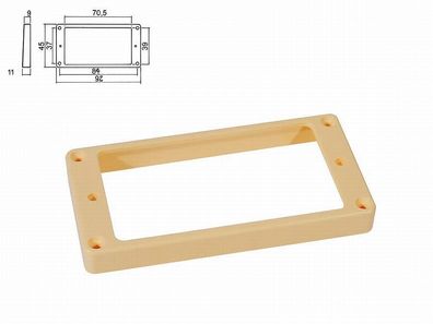 Humbucker - Rahmen ML-Factory® in creme Brücken-Position / für gerade Decke