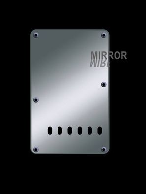 Tremolo-Abdeckung / Back Plate E-Gitarre 2-lagig Mirror Chrome / Spiegel Chrom
