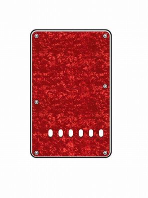 Tremolo-Abdeckung / Back Plate E-Gitarre I 3-lagig Red Pearl