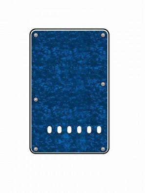 Tremolo-Abdeckung / Back Plate E-Gitarre I 3-lagig Blue Pearl