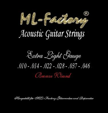Western-Gitarren Saiten ML-Factory® Ultralight 10-46