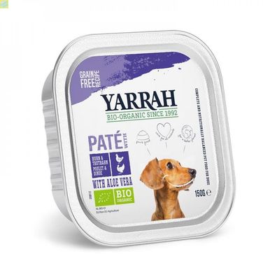 Yarrah Bio Dog Pastete Huhn &amp; Truthahn 12 x 150g