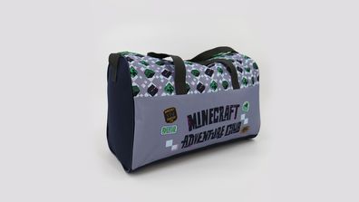 Minecraft Adventure Club Creeper 38 CM Sporttasche Freizeittasche Grau