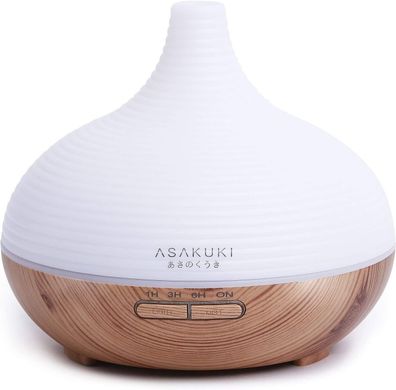 Asakuki 300ml Aroma Diffuser für Duftöle, Premium Ultraschall Luftbefeuchter