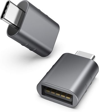 Syntech USB C zu USB Adaptor, Space Grau, PC Zubehör USB Type C zu USB Kabel