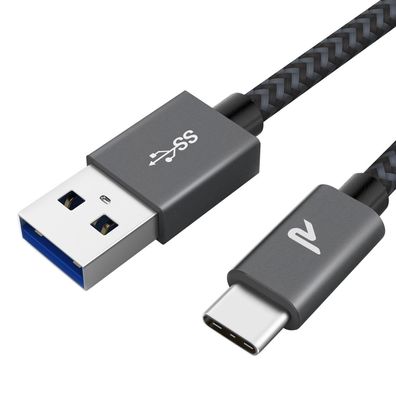 RAMPOW USB C Kabel, Ladekabel USB C 3.1A, Schnellladekabel USB C USB 3.0 & QC
