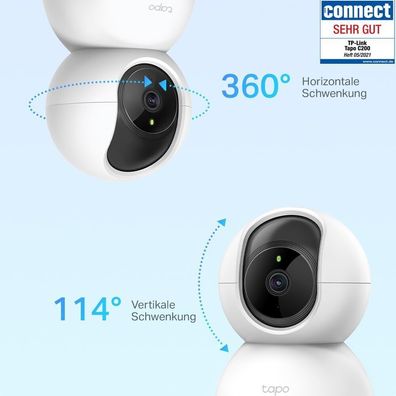 360°-WLAN-Überwachungskamera für den Innenbereich, FHD 1080P Kamera TP-Link Tapo
