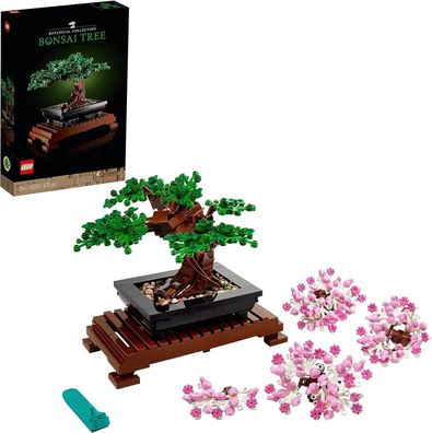 Lego 10281 Icons Bonsai Baum Set für Erwachsene, Pflanzen Home Deko Set Pflanze