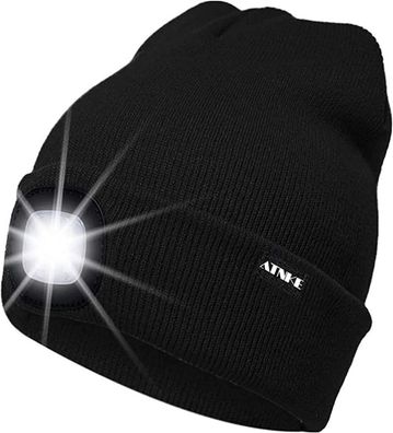 ATNKE LED Beleuchtete Mütze Wiederaufladbare USB Laufmütze mit Licht Extrem Hell