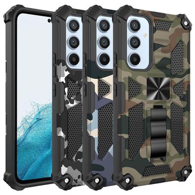 Outdoor Hülle für Samsung Galaxy A54 Camouflage Shockproof Schutz Armor Cover