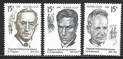 Sowjetunion postfrisch Michel-Nummer 6135-6137