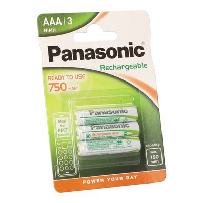 Panasonic AAA Micro Akku 1,2 V 750mAh Ready to Use