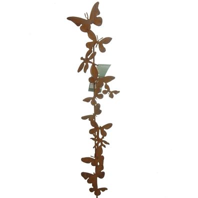 Decoris® Gartenstecker Schmetterlinge mit Rostfinish 75 cm - Metall