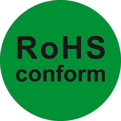 RoHS-Kennzeichen RoHS konform, selbstklebende Folie, Ø 16mm, 10/ Bogen