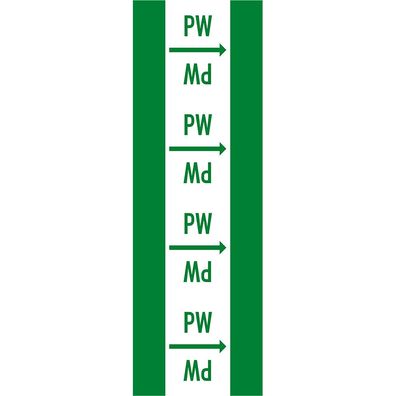 Rohrleitungsband Trinkwasser, DIN 2403, grün,104mm,33m/ Rolle