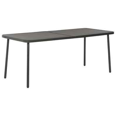 Gartentisch aus Stahl in Dunkelgrau 180 x 72 x 83 cm