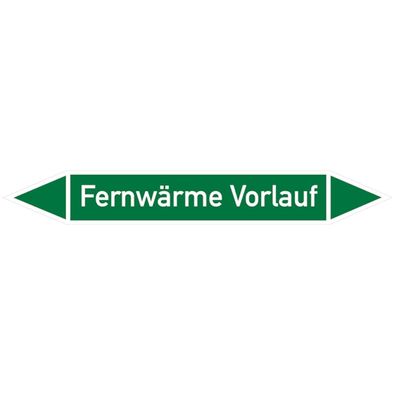 Rohrleitungsetikett, Fernwärme Vorlauf