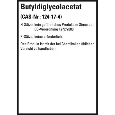 GHS-Etikett Butyldiglycolacetat, gem. GefStoffV/ GHS/ CLP, Folie, 10/ Bo