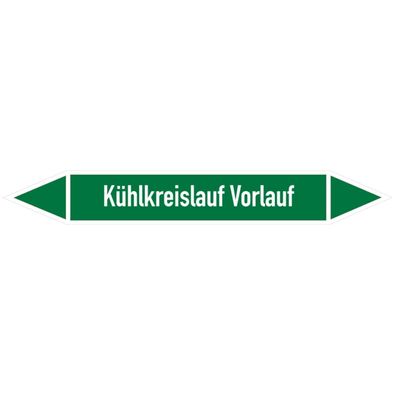 Rohrleitungsetikett, Kühlkreislauf Vorlauf